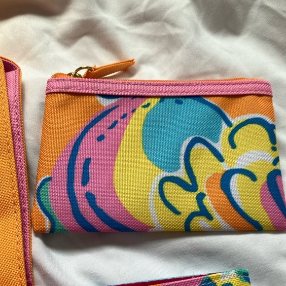 Lilly Pulitzer X Estée Lauder: Colorful Floral Tote Bag- coin/card pouch - Picture 5 of 16